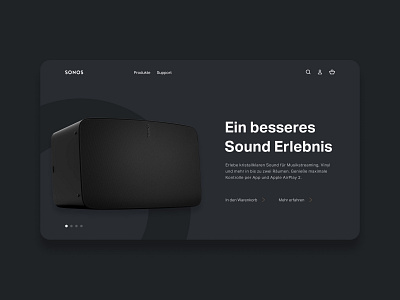 Sonos - Bluetooth Speaker Landing Page animation app clean design flat minimal ui ux web website