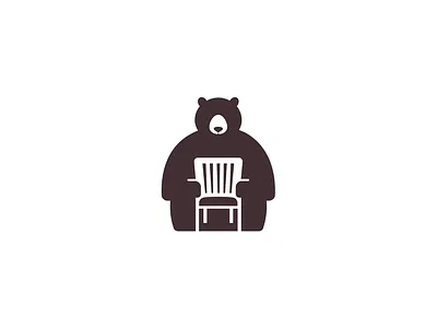 Bear chair art branding design flat graphic design icon illustration illustrator logo logos vector