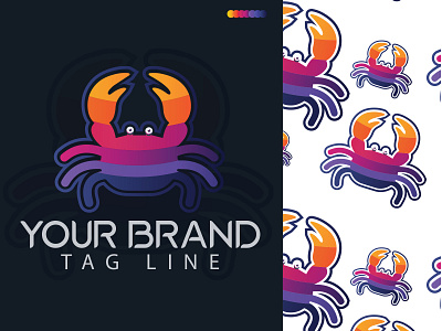 crab modern logo design abstract logo brand identity branding crab crab logo crab modern logo crab modern logo design crabs creative logo eye catching gradient gradient logo logo design logo designer logo folio 2021 logo trends 2021 logodesign logotype minimal modern logo