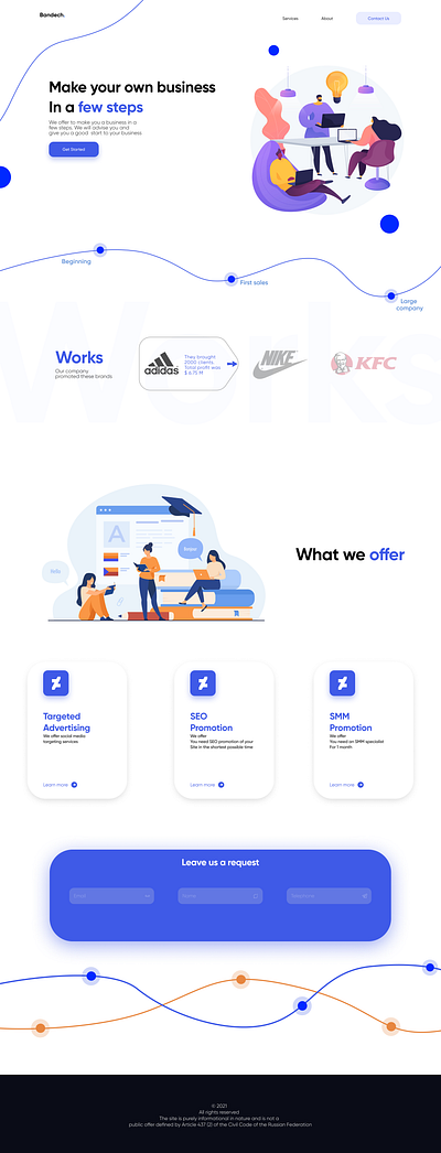 Landin page for Bandech. design design landing page landing page landingpage minimal ui ux web web ui webdesign