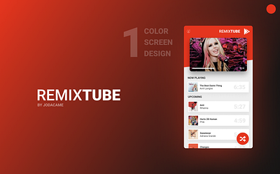 Random music video playlist - Minimalist app concept design music music player ux video youtube