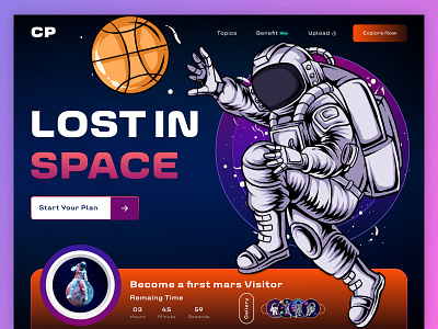 Space Travel Website Exploration astronaut cpdesign creativepeoples earth galaxy landing page mars travel moon planet rocket rocketship satellite space travel space travel website spaceman travel trending universe web web design