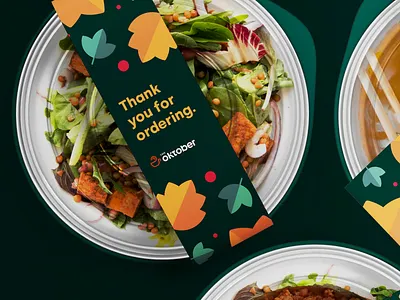 Takeaway Food Packaging for Cafe Oktober branding graphic design graphics logo logo design logotype minimal packaging packaging design