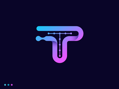TT - Letter Logo abstract app icon creative electronics gradient illustration letter logo letter t lettermark logo logo design modern logo monogram tech logo technology trendy logo