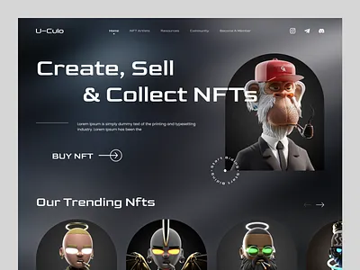 Premium NFT Website augmented reality bitcoin bitcoin mining blockchain bored ape crypto exchange crypto wallet cryptoart digital art elegant ethereum modern nft nft nft marketplace nftart opensea web 3 web design web3 website