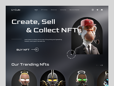 Premium NFT Website augmented reality bitcoin bitcoin mining blockchain bored ape crypto exchange crypto wallet cryptoart digital art elegant ethereum modern nft nft nft marketplace nftart opensea web 3 web design web3 website