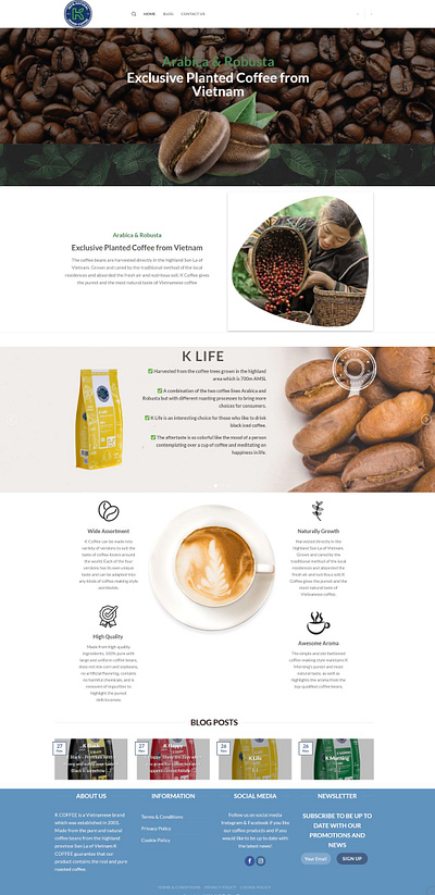 K-Coffeeshop.com Amazon FBA - Presentation Website design e commerce ui ux webdesign webdevelopment website website concept website design wordpress wordpress design