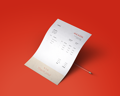 Invoice Design for Age & Era brand design branding design graphic graphic design invoice invoice design minimal stationery