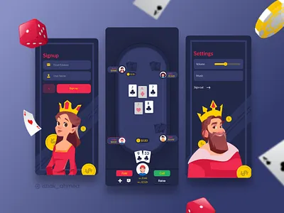 Poker Game app design application card casino design game design interface mobile app mobile app design online casino online game poker card ui ui deisgn ui design ui ux user experience user interface user interface design ux