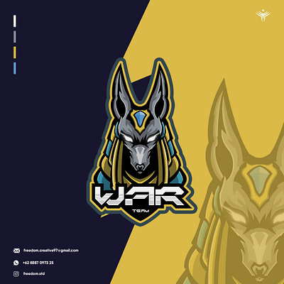 War team Mascot Logo design e sport gaming illustration logo logo design mascot vector