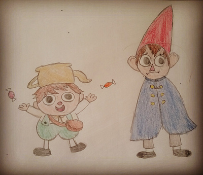 bros candies fan art fanart greg illustration otgw over the garden wall traditional art wirt