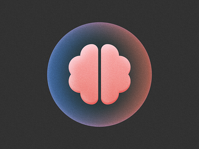 Brain brain brand branding bubble cloud gradient grain icon illustration logo logo design mark noise smart symbol texture thinking