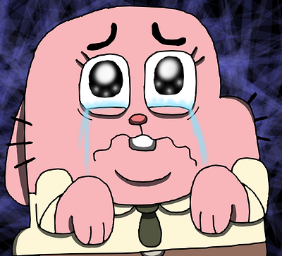 richard vent cartoon cry crying digital art fan art fanart illustration rabbit richard watterson sad tawog the amazing world of gumball