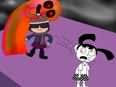 snowball digital art fan art fanart funny illustration kyukyu kun kyuukyuu kun mafurako monoko snowball yume nikki