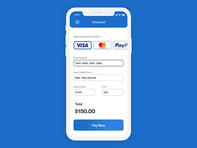 Daily UI Challenge - Day 2 (Credit Card Checkout) daily 100 challenge dailyui ui