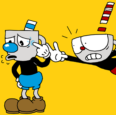 eh cuphead death digital art fan art fanart illustration mugman