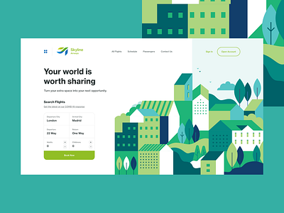Skyline Airways 2.0 booking ui flight flight book flight booking flight ui travel booking trip trip booking ui booking ui design uidesign web web design