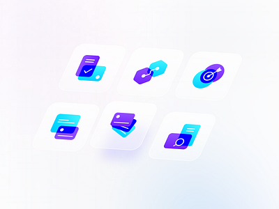 Shenase Icon set design glassy gradient icon iconography iconset iran tehran ui ux