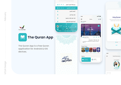 The Quran App animation app branding design flat illustration islam islamic islamic app design logo minimal quotes quran quran app typography ui design ux