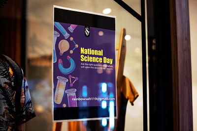 national science day design icon illustration poster vector