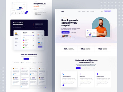 Quto Homepage Full Version 2022 3d agency website animation branding design dribbble graphic design homepage homepage design homepagedesign illustration landing page logo motion graphics turjadesign ui web design webdesign website website design