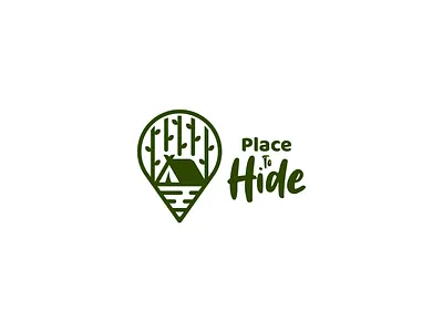 Place to Hide Logo Design adventure branding camp camping forest identity jungle leaf logo minimalist minimalist logo nature place simple tent