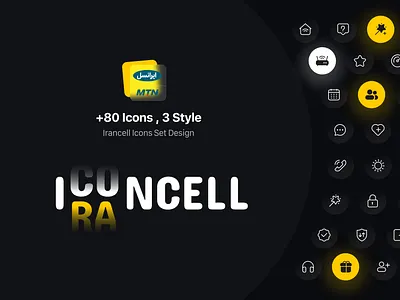 Irancell Icon Set Design icon icon design icon set illustraion iran irancell icon pack mohammdrezanoorani