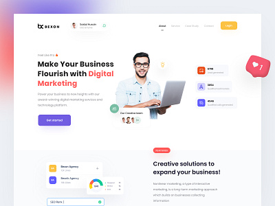 Bexon digital marketing landing page besnik besnik creative agency besnik design agency bexon bexon dogotal marketing agency digital marketing agency digital marketing landing page homepage design marketing agency marketing campaign marketing landing page marketing site onepage uiuxdesign web layout web page ui