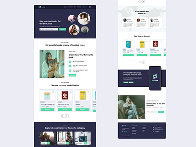 Book Hub bookhub bookselling design design inspiration landing page minimal ui uiux ux web design