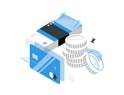 Loan bank coin credit creditcard illustration loan money vector