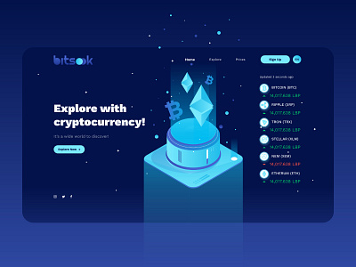 Bitsook Website bitcoin design illustrations ui ui ux uidesign website website design