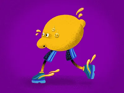 Making Lemonade character characterdesign color drawing graphic design illustration lemon procreate stipple texture
