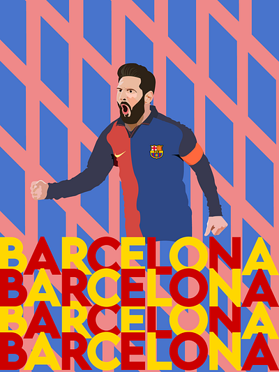 Lionel Messi -flat artwork cartoon electric flat design flatdesign illustration illustrations illustrator logo messi minimal poster wallpaper