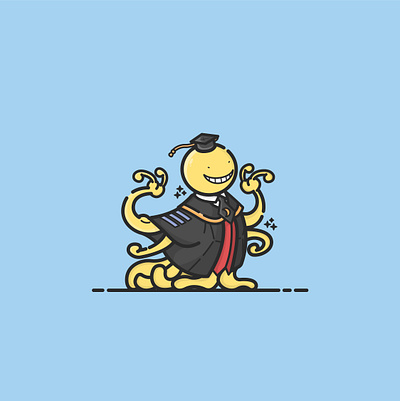 Koro Sensei adobe cartoon design flat graphicdesign illustration illustrator logo minimal vector