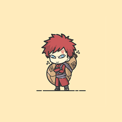 Gaara of the desert adobe cartoon design flat graphicdesign illustration illustrator logo minimal vector