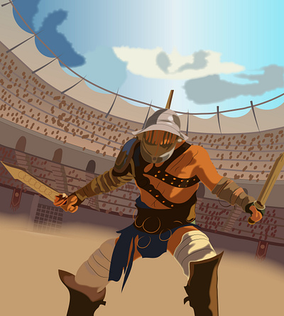 Gladiator adobe illustrator digital illustration digitalart gladiator potrait