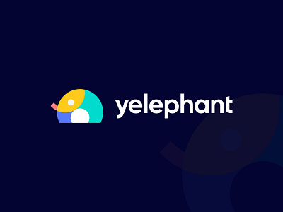 Yelephant - Logo Design abstract animal logo best logo designer in dribbble brand and identity brand and identity logo design branding circle concept design creative logo design elephant geometric logo hire logo designer icon design logo designer logo grid minimalist logo modern logo 2021 monogram logo overlapping symbol mark icon