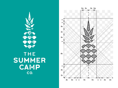 The Summer Camp CO. / logo design branding camp design designer graphic design identity illustration logo logodesigner mark minimalism modern pineapple project simple summer symbol texture ui vector