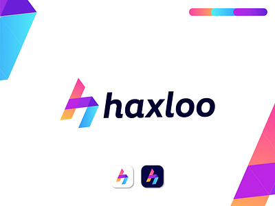 haxloo modern logo abstract logo app icon brand and identity branding branding agency color overlay gfxhouse gradient logo illustration k letter logo letter logo letter mark lettering logo design branding logo designer logodesign logotype minimal modern modern logo