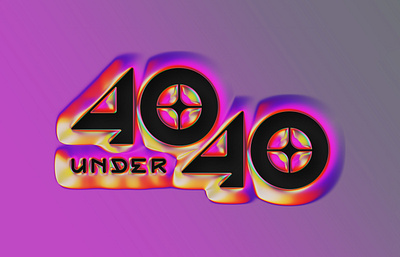 40 Under 40 – Billboard Magazine 40 under 40 abstract art billboard chrome colors design filter forge generative holographic illustration iridescence iridescent logo