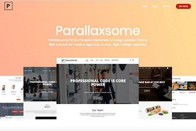 ParallaxSome Pro - Multipurpose WordPress Theme app branding design elements landing page theme theme design ui web website