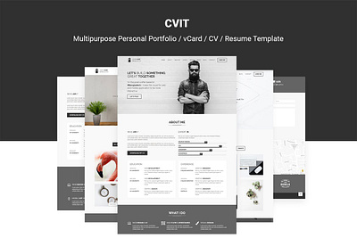 CVIT | Portfolio / vCard / CV / Resume Template app branding design landing page theme theme design ui web web design website