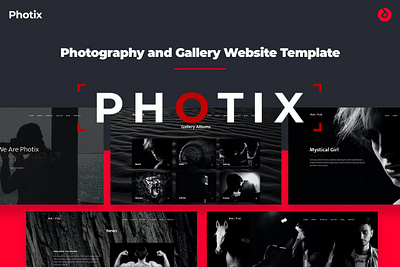 Photix - Photography and Gallery Website Template app branding design elements landing page theme design web web design website wordpress theme