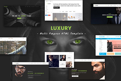 Luxury - Multi Purpose HTML Template app branding design elements landing page theme ui web web design website