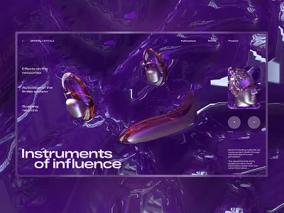 Instruments of influence 3d 3d art c4d c4d42 cinema 4d cinema4d design interface design landing page one page render ui ui ux ui elements uidesign web design webdesign