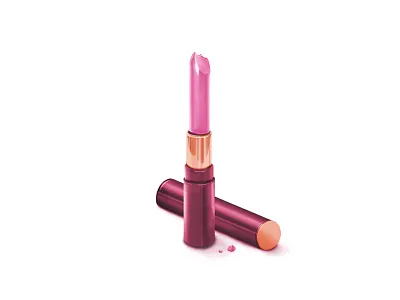 Lipstick's bitten! 💄👀 bitten design gloss golden lipstick photoshop pink reflections