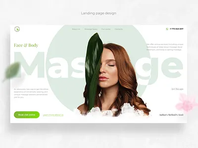 Landing page design for massage company design massage uiux web design webdesign