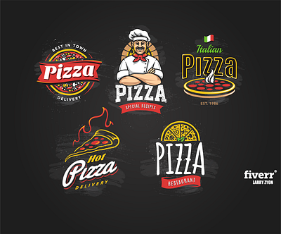 Pizza Food Logo app art branding design icon illustration logo typography vector website