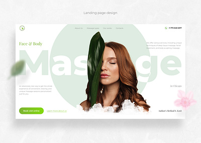 Landing page design for massage company design massage uiux web design webdesign