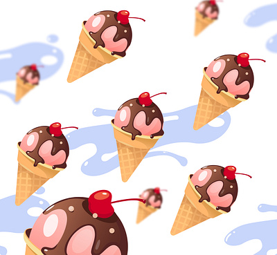 ice cream blue design ice cream illustration nature art tutorial vector
